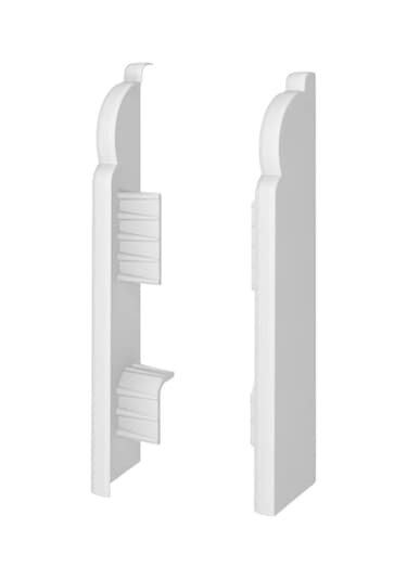Espumo Kompozit Süpürgelik 8 Cm Bitiş Kapağı Aksesuarı 1 Paket - 2 Adet - Beyaz - Esp301