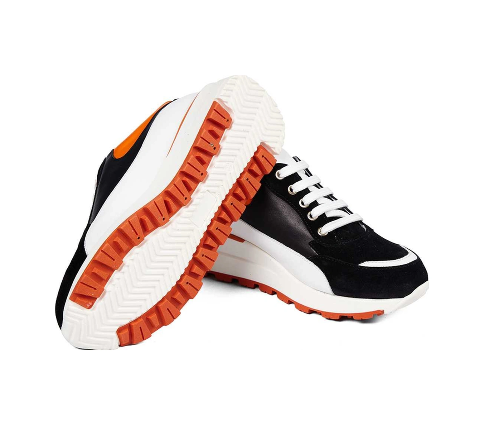 Bestello Bağcıklı Termoplastik Sneaker 101-evaıt-07 Kadın Ayakkabı Sıyah-oranj