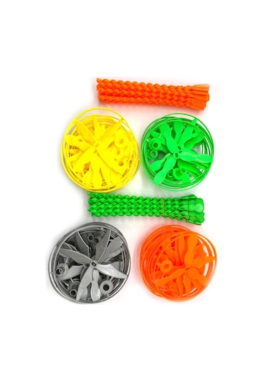 Nostaljik Dev Uçan Daire Plastik Ufo Pervane Set 24 Adet