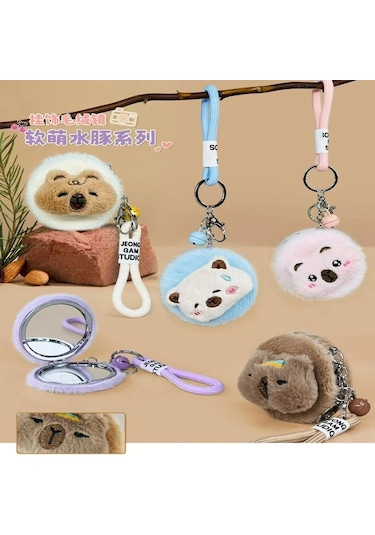 Anahtarlıklı Peluş Ayna Çok Renkli