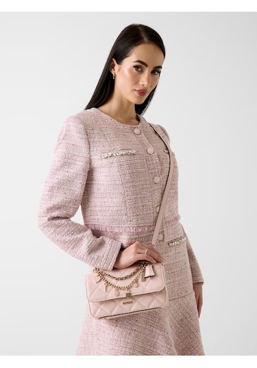 Guess Hwgg9912200 Libby Flap Kadın Omuz Çantası Pembe