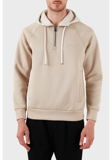 Boss Erkek Sweat 50531360 275 Bej Bej