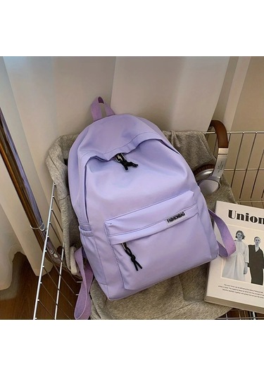 Snapbuy Kadın Moda Sırt Çantası - Büyük Kapasiteli, Rahat, Üniversite Öğrencileri İçin Yüksek Kaliteli Naylon Çanta Lavanta