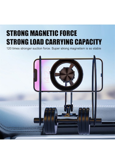 Jeemson Siyah Araç Telefon Tutucu: Manyetik Metal, 360 Dönebilen, Sarsıntıya Dayanıklı, Ev Ve Ofiste Kullanıma Uygun Altın