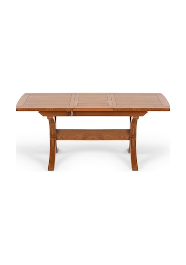 Bergama Açılır Masa 80cm 160+40cm 77cm Kahverengi