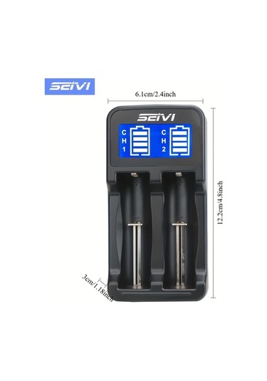 Xuweiwei Seıvı Evrensel Akıllı Şarj Cihazı Pil Şarj Cihazı Sw-1 İki Tip-c Portlu Lcd Ekran Çoklu Pil Uyumlu 18650 26650 21700 Aa Aaa