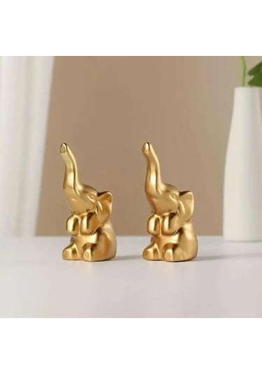 1 Çift Fil Çifti Heykeli Reçine Seven Fil Figürini Masaüstü Fil Heykeli Yüzük Tutucu Kadınlar Çiftler İçin Hediye Ev Dekoru