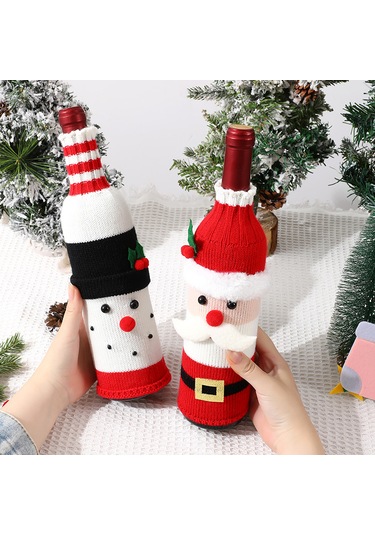 Noel Partisi Şarap Şişesi Dekorasyonu Kol Süsleme Malzemeleri