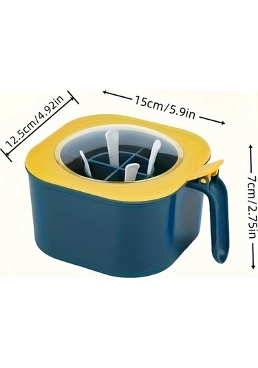 Trendooze Gaojunshop01 Mavi Yeşil 4lü Büyük Kapasiteli Baharat Kutusu Seti Kapaklı Kaşıklı Mavi Yeşil Ev Baharatları İçin İyil Mavi - Yeşil