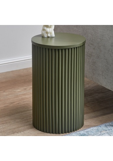 Mariposa Bohem Ahşap Yan Sehpa Yeşil