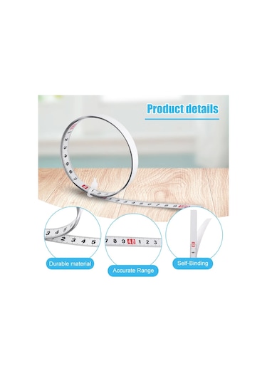 4 Adet 1 M Metrik Kendinden Yapışkanlı Taşınabilir Karbon Çelik Yapışkan Ev Temizle Ölçekli Doğru Mezura Dayanıklı Tezgah Masa Testere