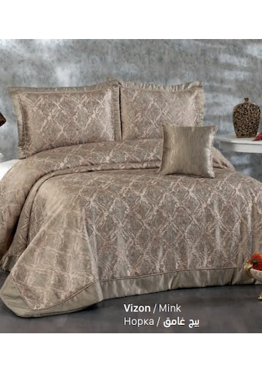 Güzide Ev Modası Klasik Yatak Örtüsü Belinda Vizon Diğer