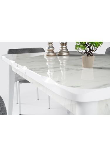 Yakamoz Alfa Mdf Mutfak Masa Sandalye Takımı 80x130cm