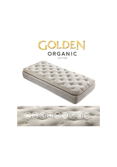 Uzunbebe 140X200 Heyner Golden Organic Cotton Ortopedik Yaylı Yatak