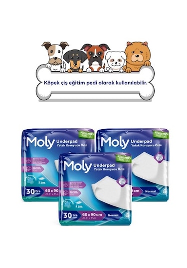 Moly Köpek Çiş Eğitim Pedi 3 Paket