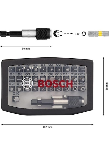 Bosch Professional 32 Parça Vidalama Ucu Seti Extra Hard – 2607017319