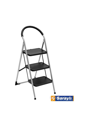 Saraylı Pratik Mega Lüx Merdiven 3 Basamaklı Siyah