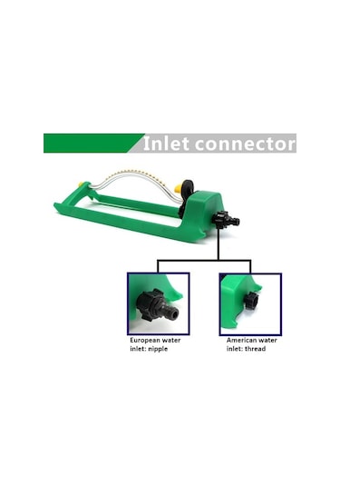 18 Delikli Salınımlı Bahçe Çim Sulama Fıskiyesi 9122 Yeşil