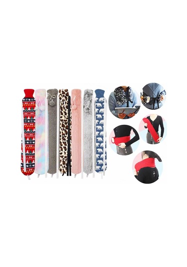 Sones 2l Uzun Şerit Çok İşlevli Su Dolu Kauçuk Sıcak Su Torbaları, Özellikler: Pembe Solmuş Beyaz