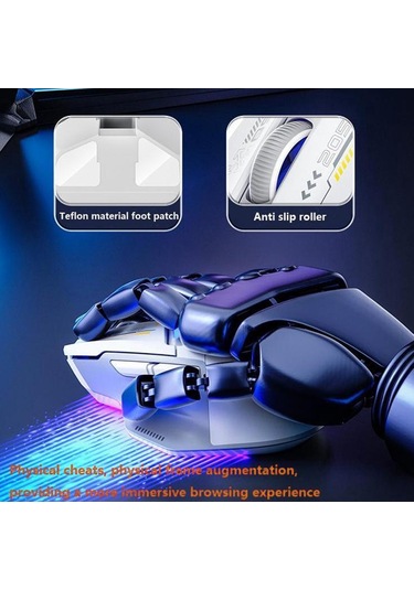 Inphıc In9 Kablolu / Bluetooth 5.0 / 2.4g Kablosuz Fare Oyun Ofis Ev Bilgisayarı Dizüstü Bilgisayar Mouse