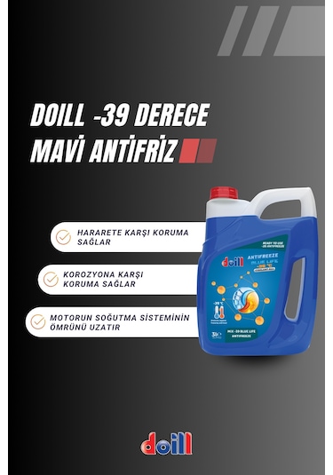 Doill -39 / -40 Derece Hazır Karışım Mavi Antifriz - G11 3 L