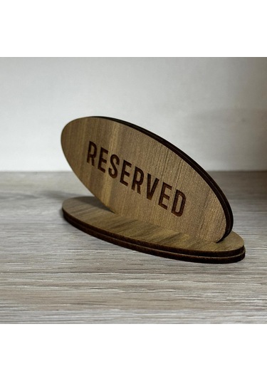 Masaüstü Rezerve Yazısı Mdf Lazer Kesim