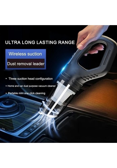 Wondernest Usb Taşınabilir Süpürge Şarj Jl Elektrikli El Araba Akülü 120w Wh Siyah