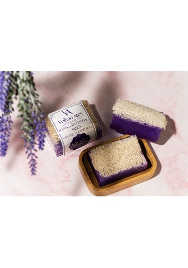 Volkan Ates Natural & Beauty Lavanta Yağlı Kabak Lifli Doğal Sabun 130 G