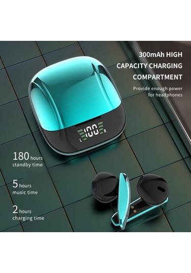 Primepickings Kablosuz Kulaklık Bt5.0 - Mini Binaural - Şarj Kutusu İle Led Ekran - Spor Kulaklık