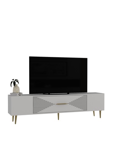 Motif Tv Sehpası Tv Ünitesi 150 Cm Beyaz Altın