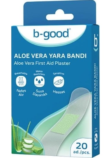 B-Good Aloe Vera Suya Dayanıklı Yara Bandı 20'li