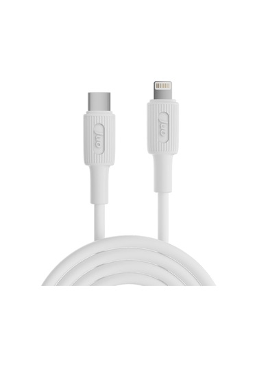Juo JCBS272-W 27W USB Type-C To Lightning İphone Uyumlu iPad Silikon Hızlı Şarj ve Data Kablosu Beyaz 2 Metre