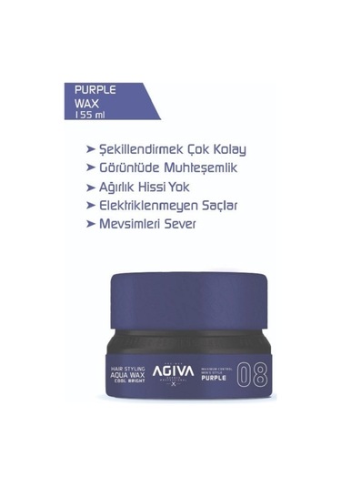 Agiva Wax 155 Ml 08 Cool Brıght Mor