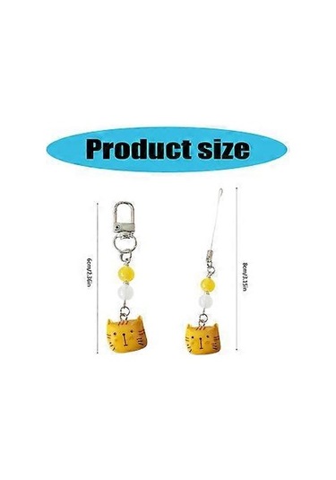 Sevimli Karikatür Hayvan Telefon Süsü Askısı Ayırt Edici Hayvan Anahtarlıkları Kolye Şık Cep Telefonu Zinciri Telefon Askısı Aksesuarları Kedi Kedi Kedi 6