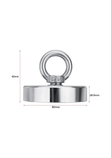 80Mm Fishing Magnet - Neodyum Pot Mıknatıs