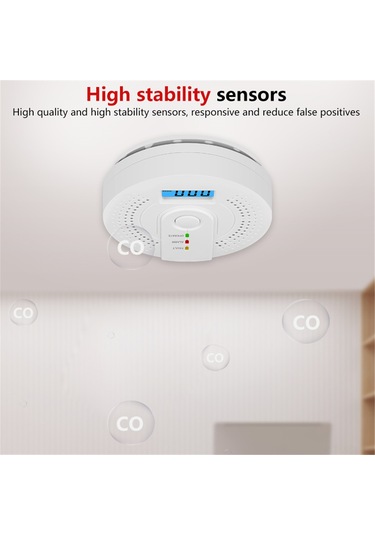Konesam Taşınabilir Co Dedektörü - Lcd Ekranlı, 85db Alarm, Gerçek Zamanlı Konsantrasyon Ölçümü 1 Adet