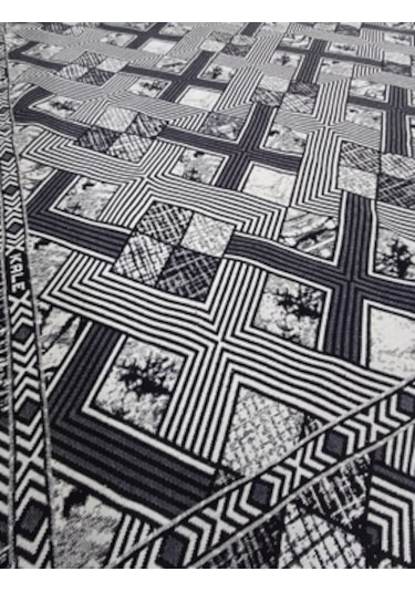 Savan Dokuma Halı Örtüsü 6m² Siyah