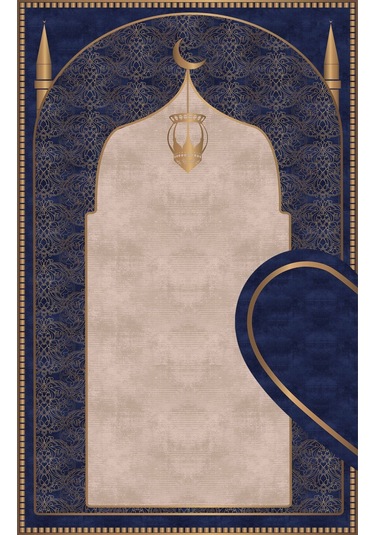 Çift Kişilik Diz Ağrıtmayan Yumuşak Seccade Takımı Pembe Ve Lacivert Pembe