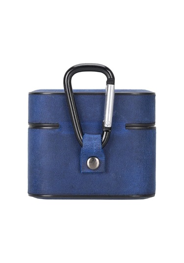 Toyigoo Toyigoo Casquet Apple Airpods 3.nesil Uyumlu Deri Kılıf G21 Mavi