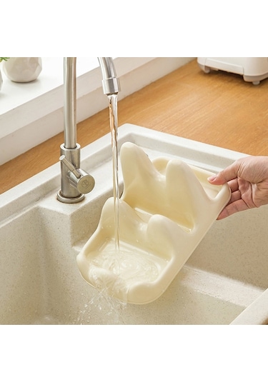 Cbtx Çift Katmanlı Tencere Kapağı Tutucu Standı Yemek Kaşığı Dinlenme Mutfak Gereçleri Dinlenme Rafı - Yeşil