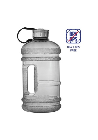 Novahub Büyük Kapasiteli Su Şişesi 2.2l Kulplu Kahramanlık Karıştırıcı Şişe Dış Mekan Fitness Koşu Spor Salonu Antrenmanı Plastik Spor Şişeleri Koyu Gri Koyu Gri