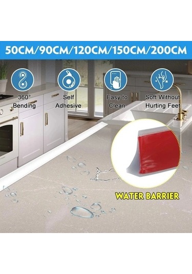 Joyhub Mingjin Shop2 Beyaz Stil 350cm Yeni Silikon Banyo Su Durdurucu Kaymaz Kuru Ve Islak Ayırma Taşkın Bariyeri Engelleyici Duş Barajı Kapı Alt Sızdırmazlık Şeridi Rnvlxh Renkli Çok Renkli