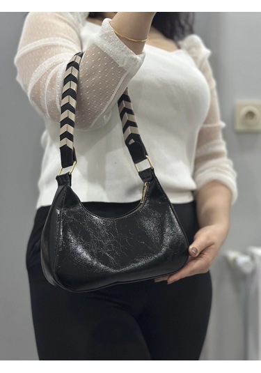 Biçomi Kraş Siyah Cilt Çanta Siyah