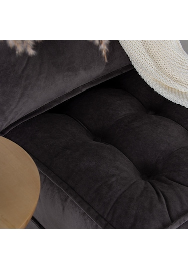 Mocca Tek Kişiliik Katlanır Yatak Uzanma Koltuğu Antrasit