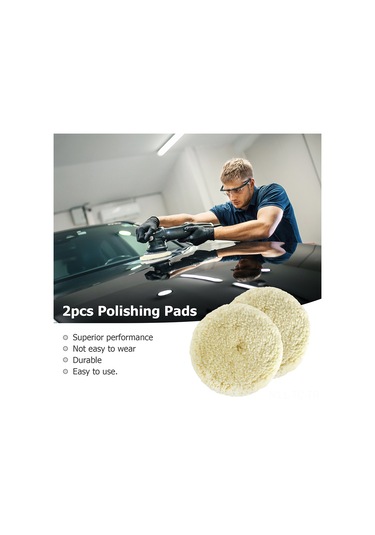 Skycity 2 Adet 4 İnç Koyun Yünü Parlatmadiski - Otomobil Cila Ve Parlatma İçin Tek Yüzlü Paspas