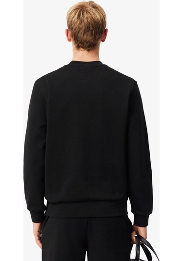 Lacoste Erkek Regular Fit Bisiklet Yaka Sweatshirt Siyah
