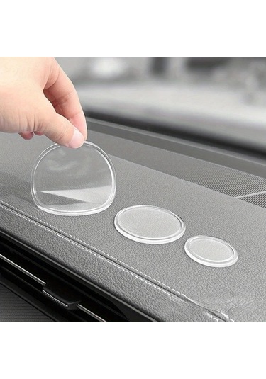 Cloudstore 3 Adet Siyah 3.15 İnç Araç Telefon Matı, Kaymaz Koku Matı, Yıkanabilir Ofis Masaüstü Sabitleyici