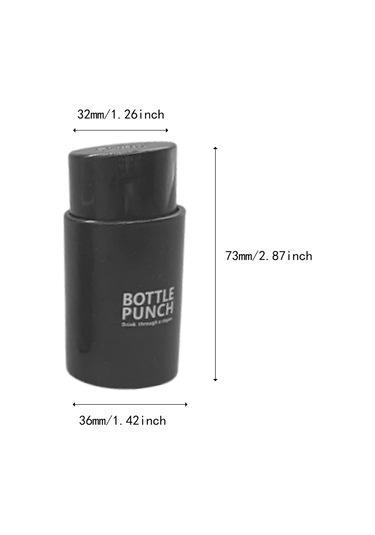 Suntek Piknik Evi İçin Taşınabilir Su Şişesi Kapağı Delme Siyah