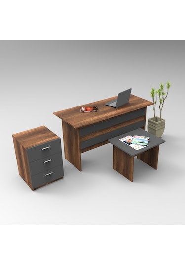 Yurudesign Vario ABC Ofis Büro Masa Takımı Barok-Antrasit VO9-BA