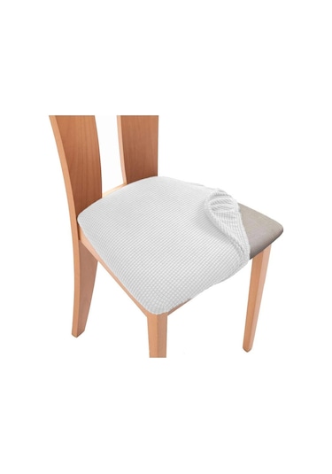 Beyaz Polar Polar Sandalye Minder Örtüsü Streç Ucuz Yemek Minderi Koltuk Kılıfı Arkalığı Olmadan Koruyucu Mutfak Sandalyeleri Otel Ev